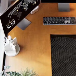 Mesa Escrivaninha Em L Para Pc De Canto Berlim Para Computador Mesa para Escritorio Home Office Estudo Trabalho Gamer Maxi do Brasil Cinamomo Preta Preto/canela - Imagem 2