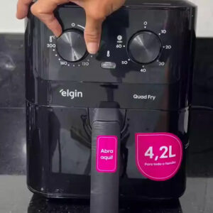Fritadeira Elétrica Air Fryer Quad Fry 4,2 L,1400w Preto Elgin - Imagem 2