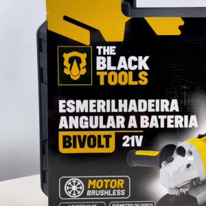 Esmerilhadeira Lixadeira Angular Sem Fio Com 2 Baterias 21v 4000mah 4.1/2 125mm Maleta Tca21bt The Black Tools - Imagem 2
