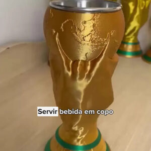 Copo Taça Copa Do Mundo 2026 Trofeu Fifa Premium 500ml Ouro - Imagem 2
