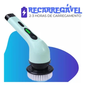 Escova De Limpeza MOP Elétrica 9 Em 1 Multifuncional Giratória Recarregável Cozinha Banheiro Esfregão Multiuso Rotatória Magica 360° Sem Fio Marca POP Imports - Imagem 7