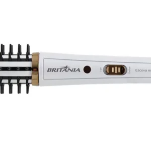 Escova Modeladora Britânia 2 em 1 Branca BEC04 Bivolt - Imagem 1