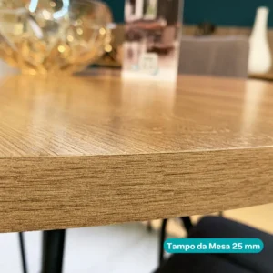 Conjunto Sala De Jantar Mesa E 6 Cadeiras Fênix Carraro Rose - Imagem 6