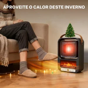 Aquecedor Portátil Quartzo Com Ventilador Remoto E Lcd 1600w - Imagem 7