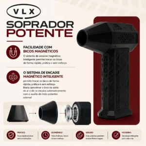 Soprador Mini Turbo Portátil Quicko Sem Fio Recarregável USB com Bateria Integrada Função Aspirador de Pó Alta Potência Compacto para Limpeza de Teclado PC Carro Eletrônicos e Uso Doméstico - Imagem 8