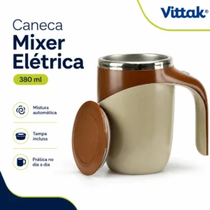 Vittak Caneca Mixer Elétrica Copo Mistura 380ml Com Tampa - Imagem 1