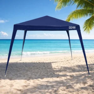Tenda Gazebo Azul Polietileno 3x3 Metros Desmontável Camping Praia Pésca Usd - Imagem 2