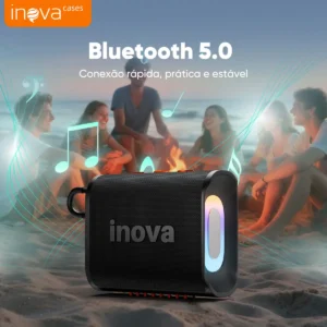 Mini Caixa De Som Portatil , Inova Caixa de Som pequena com Radio FM E RGB, caixinha som bluetooth À Prova D'água IP67, Caixa De Som Potente Para Moto Bike, Bateria 15h, TWS Som Estéreo Grave - Imagem 6
