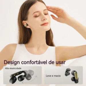 Fone de Ouvido Bluetooth Oraolo OE02 TWS Clip-ear sem Fio Preto - Imagem 6