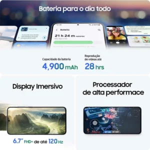 Celular Samsung Galaxy S25 Fe 5g, 128gb, 8gb Ram, Câmera Tripla De 50+12+8, Tela Grande De 6.7 Azul - Imagem 6