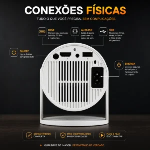 Projetor Portátil 4k Hd Android 11.0 Smart Wifi 5g Bluetooth - Imagem 7