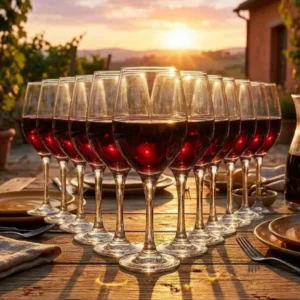 Jogo de Taças para Vinho Ruvolo de Vidro, 490 mL – Kit com 12 Peças - Imagem 1