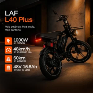 Bicicleta Bike Eletrica L40 Plus 1000w 48km Autopropelido - Imagem 2
