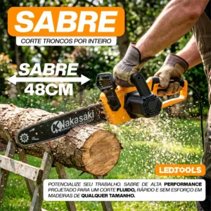 Motosserra Elétrica 2300w Sabre 48cm 16'' 6000rpm Potente - Imagem 4
