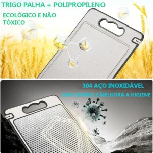 Tábua De Corte Dupla Face Anti-bactérias Para Carne Legumes - Imagem 6