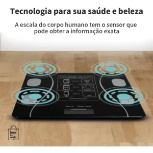 Usb Balança Digital Corporal Bioimpedância, Aplicativo Fitne - Imagem 3