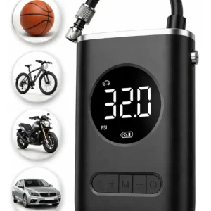 Mini Compressor Bomba Encher Pneu Carro Bicicleta Moto Eletrica Bola Portatil Digital - Imagem 1