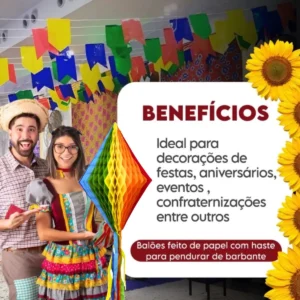 10 Pçs Decoração Balão Festa Junina São João Arraiá Enfeite - Imagem 4