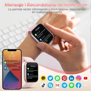Relógio Smartwatch Inteligente Chamadas Bluetooth 3 Pulseira - Imagem 2