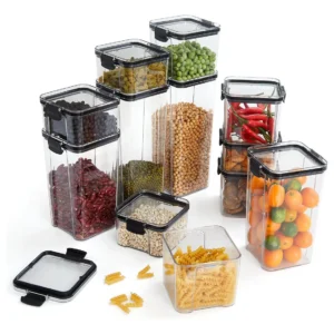 Pote Hermético Haushop Kit 12 Potes Para Alimentos Seguro Transparente - Imagem 8