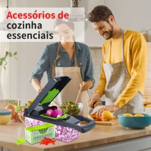 Cortador Alimentos Ralador Para Cozinha 16 Em 1 Fatiador - Imagem 6