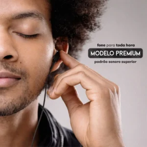 Fone De Ouvido Com Fio Intra Auricular 1.2 Metros 3.5mm Foninho Original C/ Microfone Anti Ruído Durável Celular PC Computador Notebook Esportivo Academia Corrida Não Cai Alto Com Entrada P2 Gurumania - Imagem 6