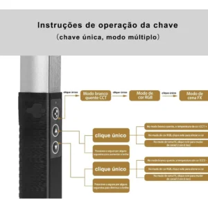 Bastão De Luz De Preenchimento Rgb Luxceo-q508a - Imagem 6