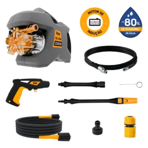 Desobstruidora de Alta Pressão WAP WL 4200 Ultra 5 Pistões 2200w 1305psi 510l/h Com Jato Regulável e Motor de Indução 220V - Imagem 1