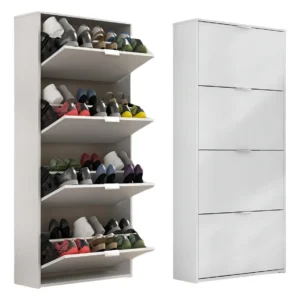 Sapateira Safira 4 Portas Quarta Divisão Móveis Cor Branco - Imagem 1