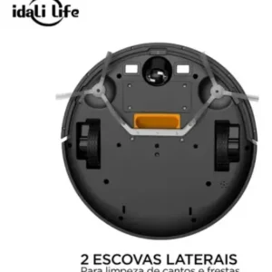 Robô Aspirador Idali Life DF-ILRO066 Preto com Aplicativo e Sensor Antiquedas - Imagem 5