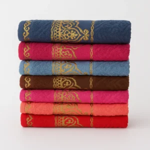 Kit 5 Toalhas De Rosto Luxo Jacquard Grossa 100% Algodão - Imagem 5