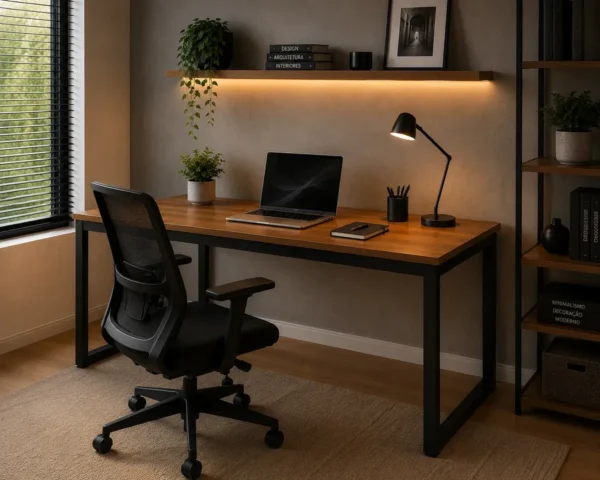 Mesa Gamer Industrial 150cm Para Setup E Escritório