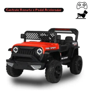 Carro Jipe Infantil 12v Com Luzes Som Usb E Controle Remoto - Imagem 5