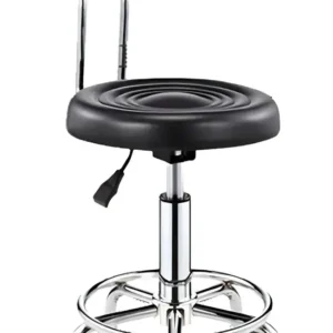 Cadeira Mocho Giratória :ideal Para Tatu Estúdios&beleza Preto Couro Sintético - Imagem 1