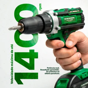 Parafusadeira Furadeira 21v 1300mah Com 2 Baterias Recarregável Sem Fio Maleta Completa Several Importados - Imagem 6