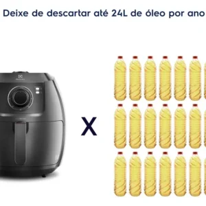 Air Fryer Fritadeira Sem Óleo Elétrica Electrolux 6,5l Family Cesto Removível Com Timer 1700w De Potência Eaf50 Grafite Efficient Por Rita Lobo - Imagem 6