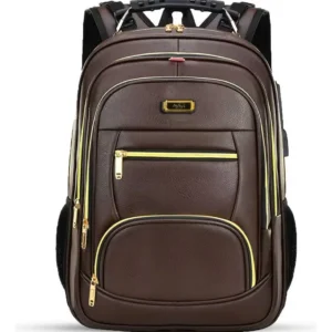 Mochila Couro Executiva Carregador Usb Notebook Reforçada - Imagem 1