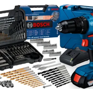 Parafusadeira E Furadeira De Impacto A Bateria 18v Bosch Gsb 183-li Maleta Com Kit Brocas E Bits Profissional 103 Peças - Imagem 1