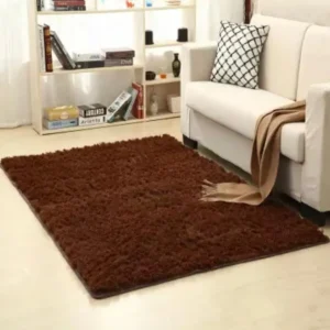 Tapete 2,00x1,50 Peludo Felpudo Sala E Quarto Cores Cor Chocolate Desenho Do Tecido Pelo Alto - Imagem 6