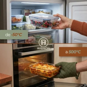 Kit 10 Pote De Vidro Marmita Hermético 370ml Freezer Fitness Rishon - Imagem 4