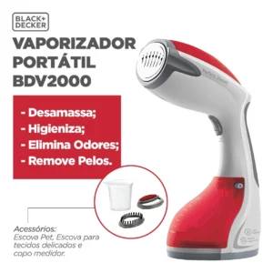 Passadeira A Vapor Portátil Black Decker Bdv2000v - Imagem 8