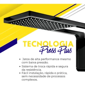 Chuveiro Eletrônico Lorenzetti Acqua Storm Ultra Preto 7800W 220V - Imagem 4