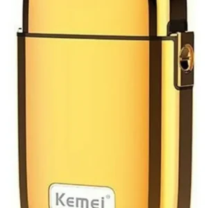 Barbeador Elétrico Kemei KM-TX1 Dourado Profissional Sem Fio - Imagem 1