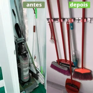 Suporte Pendurador 9 Acessórios Para Vassouras E Esfregões - Imagem 4