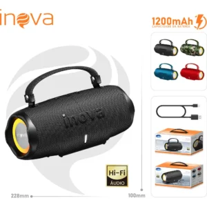 Caixa de Som Portátil Inova 10W Bluetooth RGB, à Prova D'água, com Rádio - Imagem 8