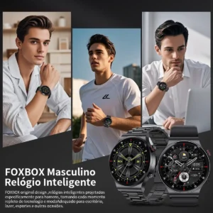 Smartwatch FoxBox Sport com Tela HD de 1.39" para Chamadas Bluetooth e Saúde - Imagem 8