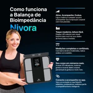 Balança De Bioimpedância 8 Sensores Relaxmedic Digital Preto - Imagem 4