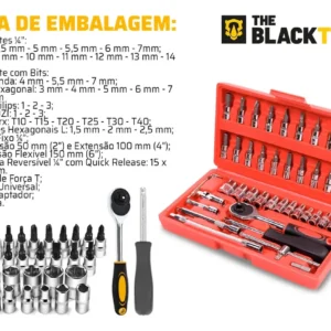 Esmerilhadeira Angular 4.1/2 780 Watts + Kit Soquetes 46 Pçs - Imagem 7