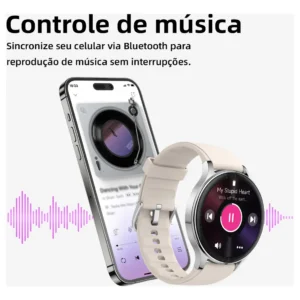 Smartwatch Ai Moda Relógio De Liga De Alumínio 100+ Esportes Caixa Nude - Imagem 4