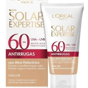 Protetor Solar Facial Antirrugas Com Cor Tom Universal Uniforme Fps60 40g L'oréal París - Imagem 1